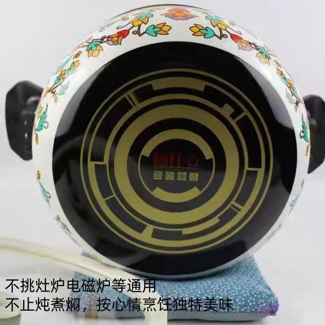 New enamel enamel micro-pressure pot 7L large capacity, flat-bottomed thickened double-ear enamel stew pot and soup pot, large capacity for household use Application Scenario