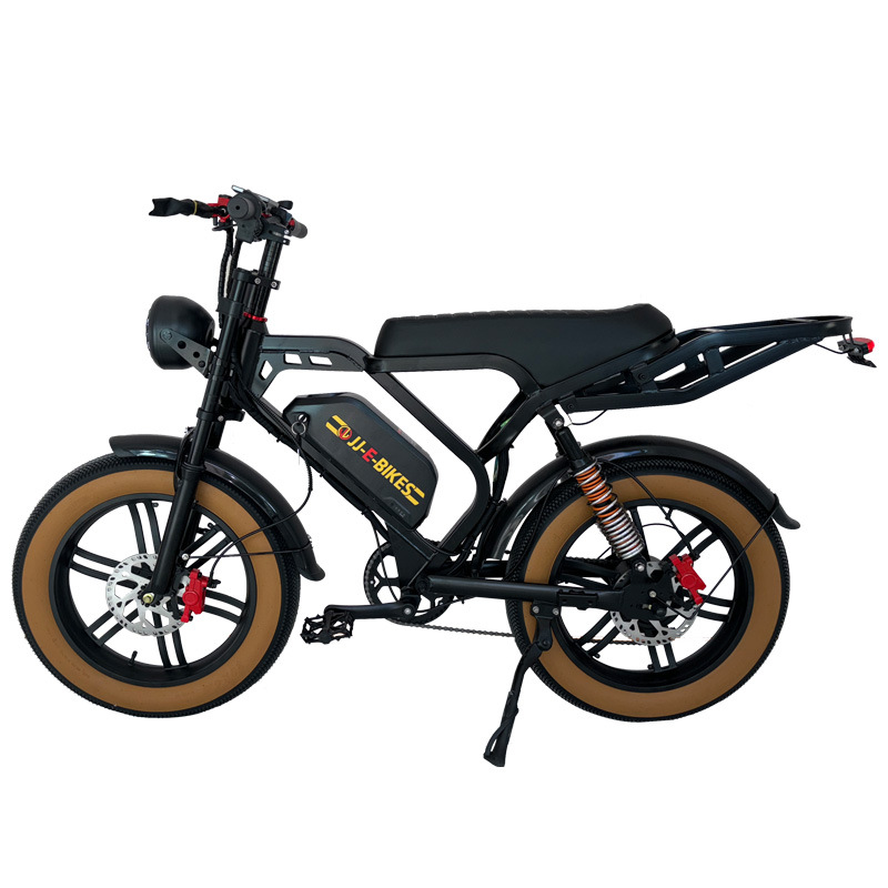 New energy ebike electric-assisted bicycle, 20-inch fat tire snow and beach off-road electric motorcycle, super high range