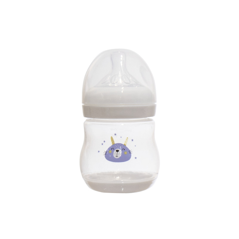 跨境婴儿奶瓶食品级pp宽口喂养奶瓶180ml耐高温喝水奶瓶厂家批发白底实物图