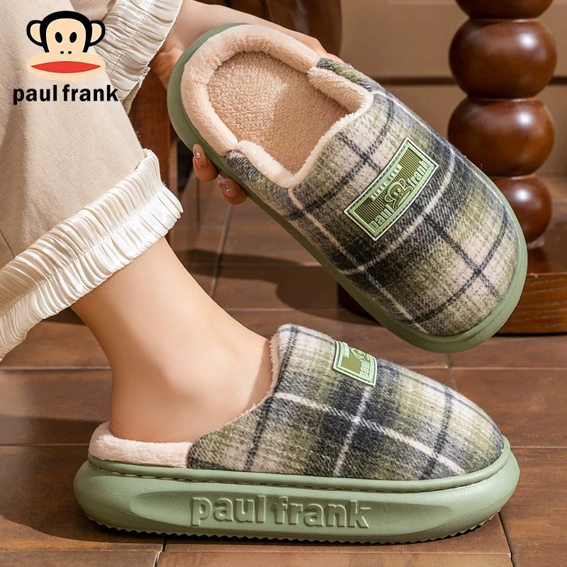 Big Mouth Monkey brand cotton slippers Winter new indoor home warm and anti-slip thick slippers for couples and women Specification image