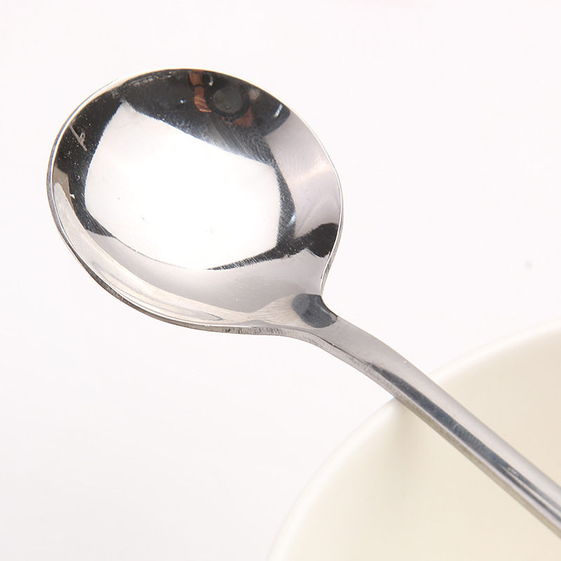 Creative stainless steel long-handled spoon, household restaurant mixing spoon, coffee spoon, Korean dessert and milk tea small spoon Specification image