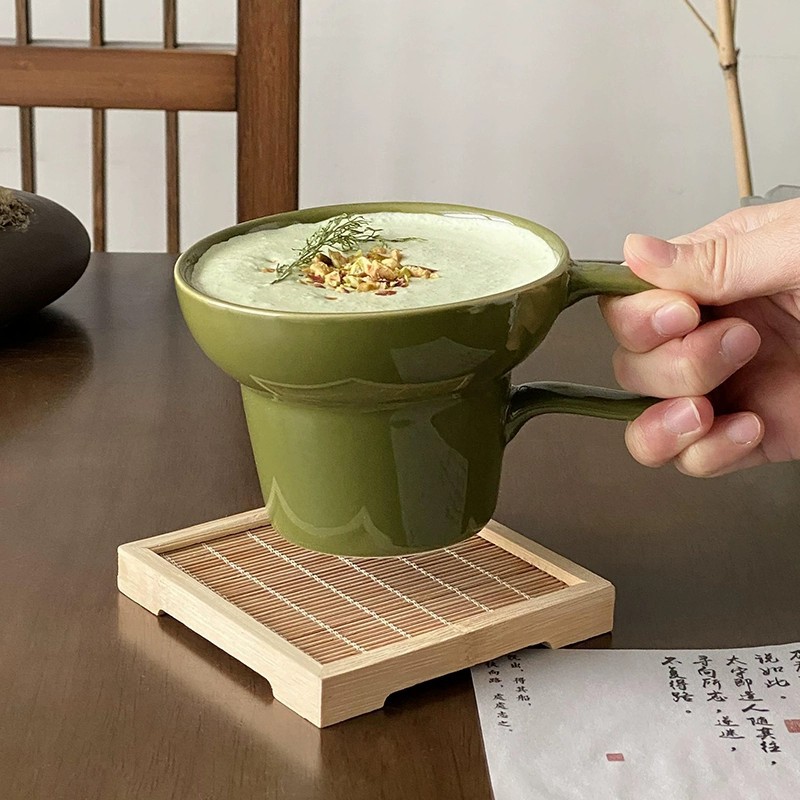 中古陶瓷马克杯家用带把拿铁咖啡杯ins风喝水杯子创意瓷杯牛奶杯产品图