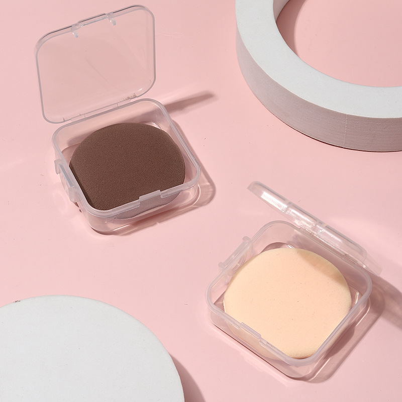 Square Powder Puff Storage Box, Mini Portable Transparent With Lid, Dust-Proof Small Cosmetic Plastic Box, Pp Material Wholesale details Picture