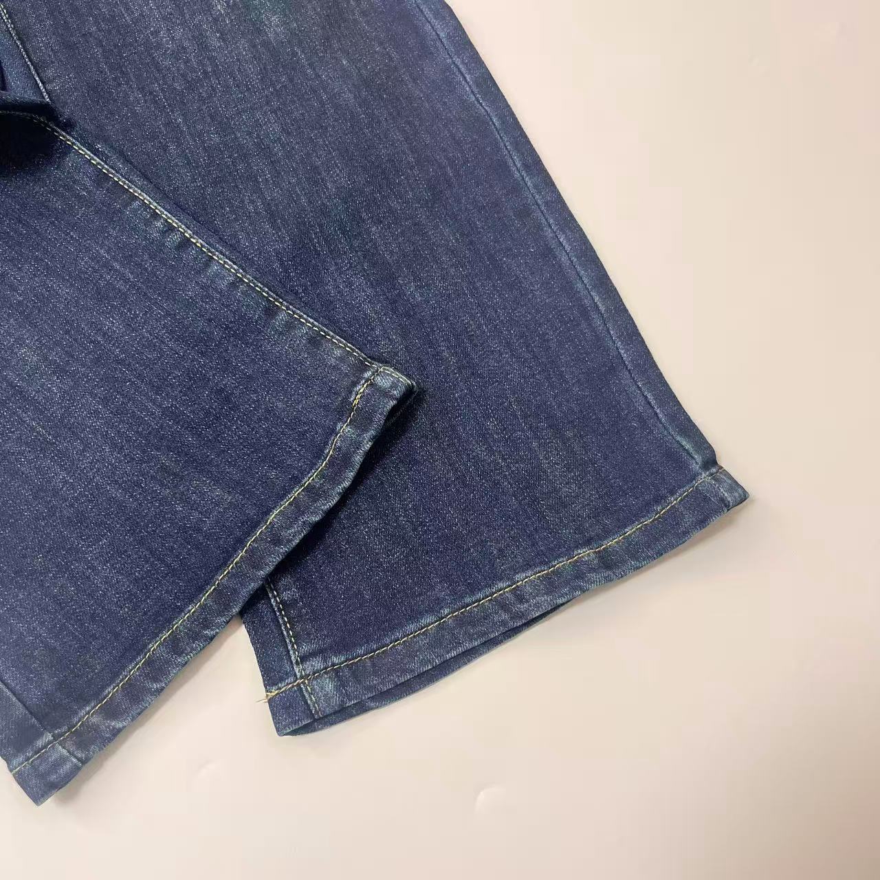 【KZ9307】 Straight-leg jeans and long pants for women under 162 cm are slightly elastic Item Picture