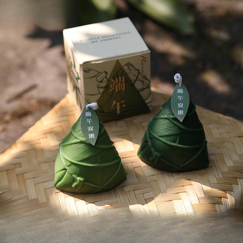 Dragon boat festival zongzi DIY forma creativa vela perfumada perfume regalo de cera de forma acompañante regalo de la mano al por mayor