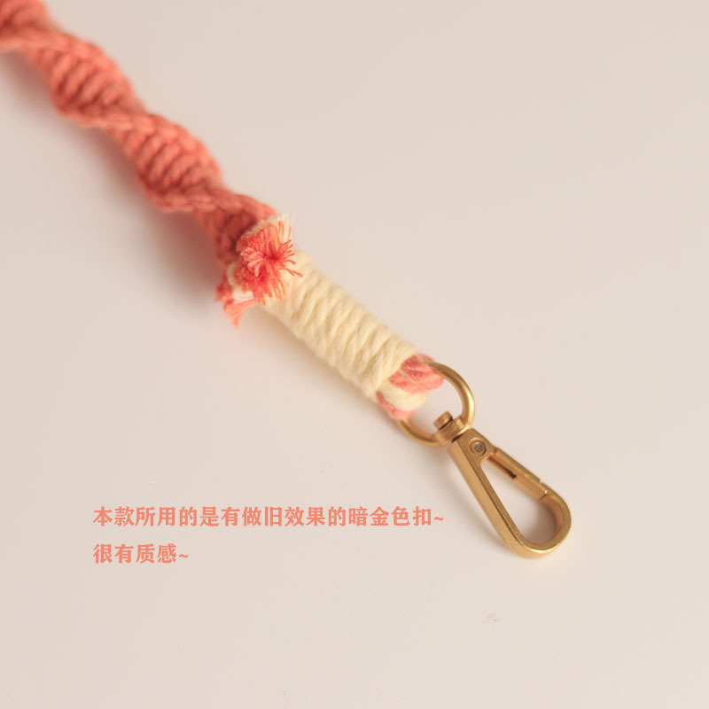 ins hand-woven flower-colored keychain pendant, bag replacement, cotton rope, mobile phone lanyard, chain for women Application Scenario