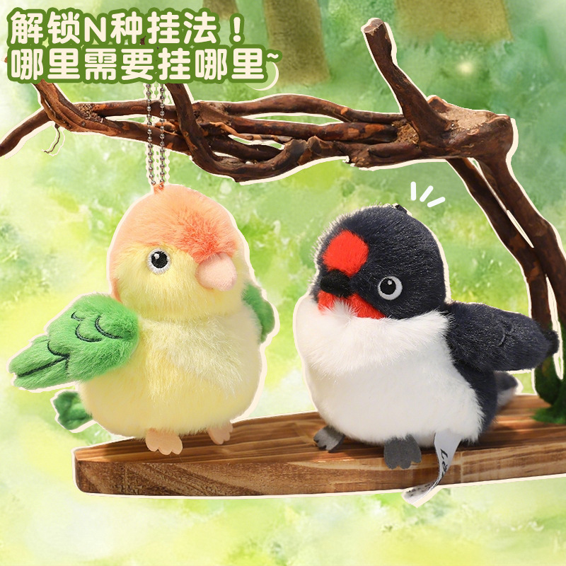 Cute and realistic Kiwi bird plush toy pendant, girls' bag pendant, zoo souvenir Specification image