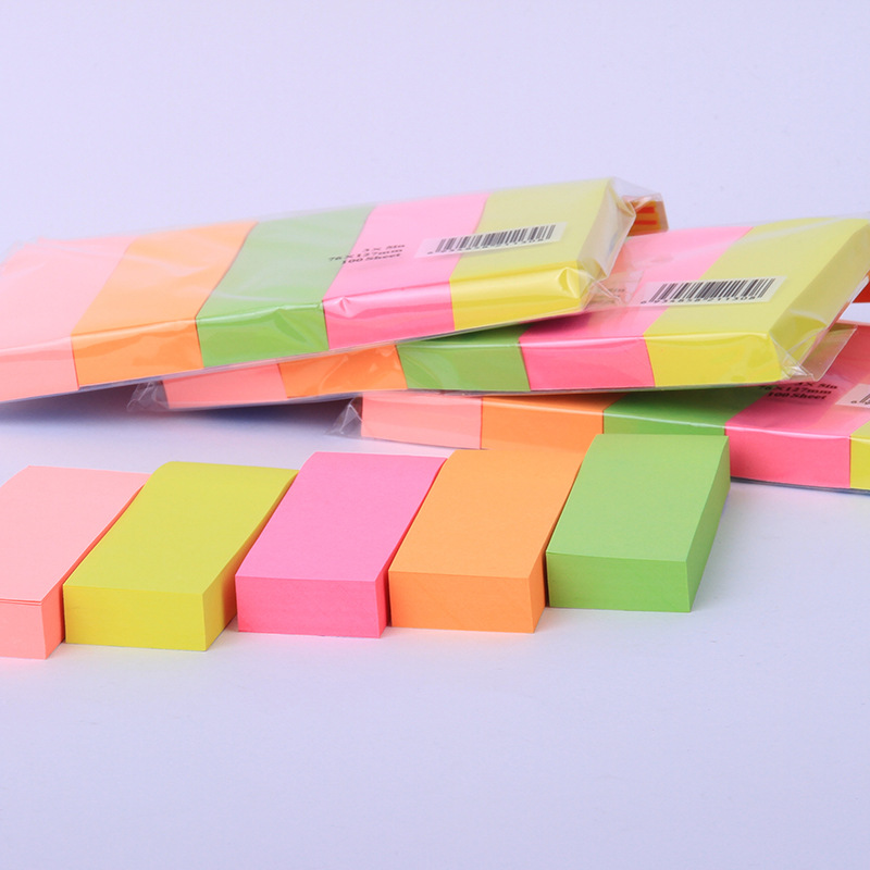 Jiuxing Stationery 5-color practical office set, N stickers, 100 pages each color mixed color notice sticker, marked and paginated Item Picture