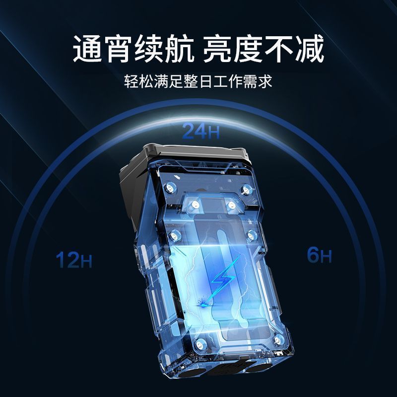 Cross-border outdoor portable high-intensity dual-light small flashlight strong magnetic maintenance work light, digital display small steel cannon keychain light details Picture