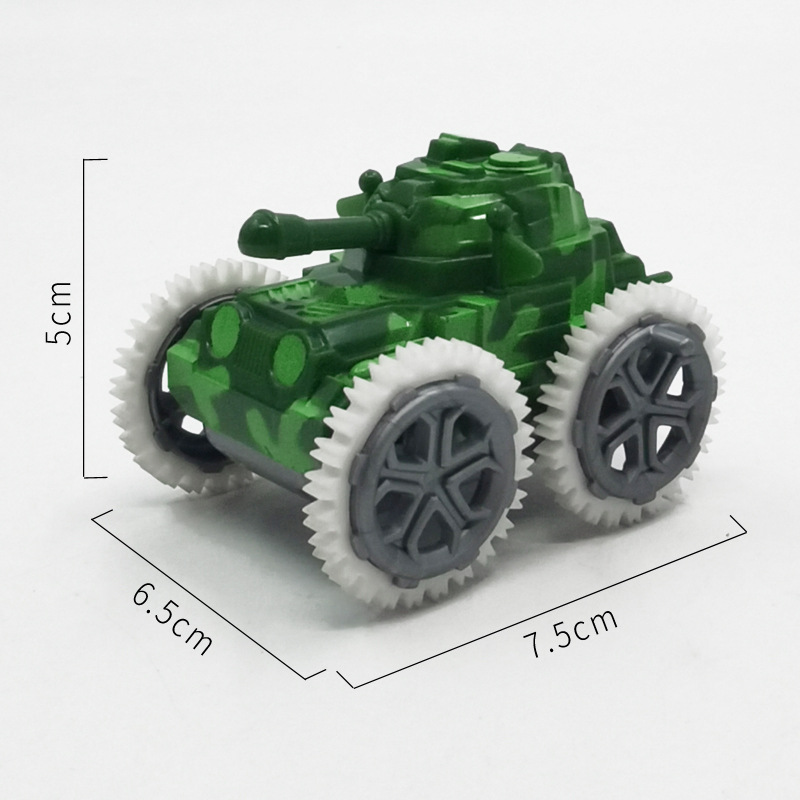 Rebound tank, inertial tipping tank, children's car model, educational gift, night market toy manufacturer wholesale Specification image