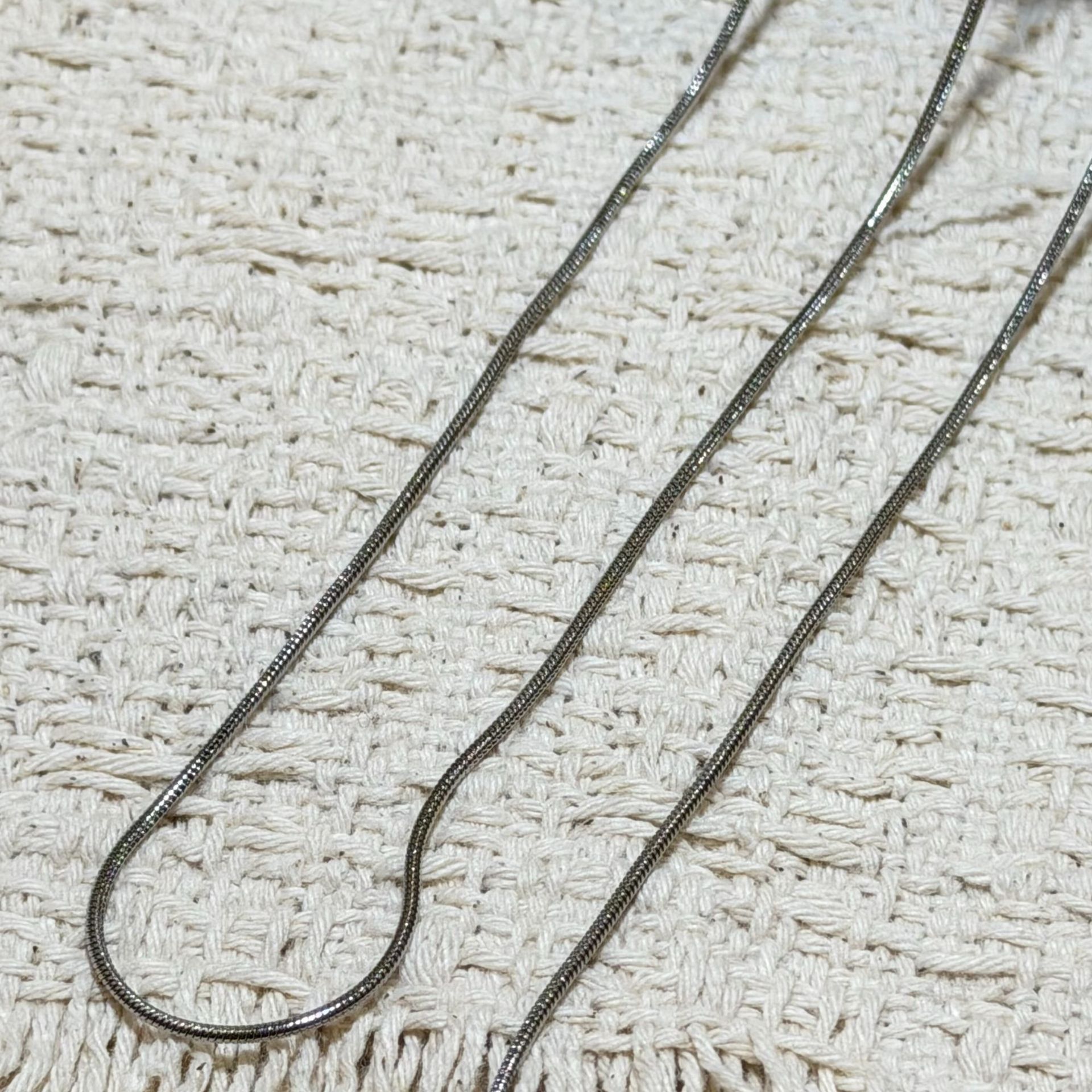 Round snake chain, stainless steel snake bone chain, multi-specification bare chain necklace, bracelet, diy decoration, chain matching manufacturer wholesale Specification image