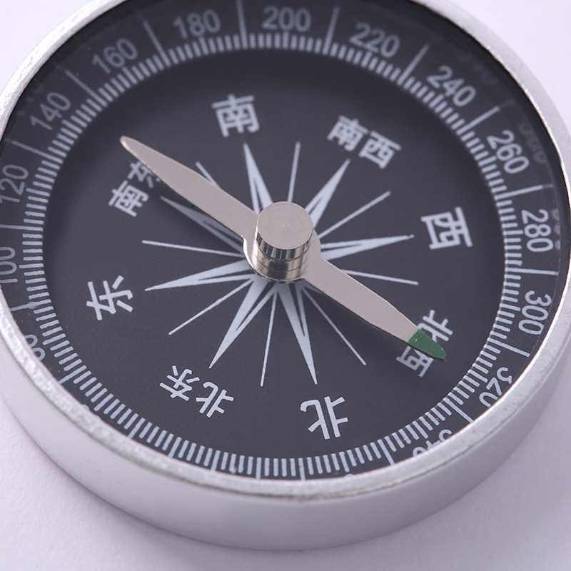 G44-2便携式指南针金属外壳指南针学生户外教学用品高精度指南针产品图