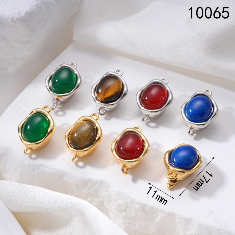 18k gold coin buckle diy pearl necklace, connecting buckle bracelet, sweater chain, stick buckle, press buckle, natural 2025 new style