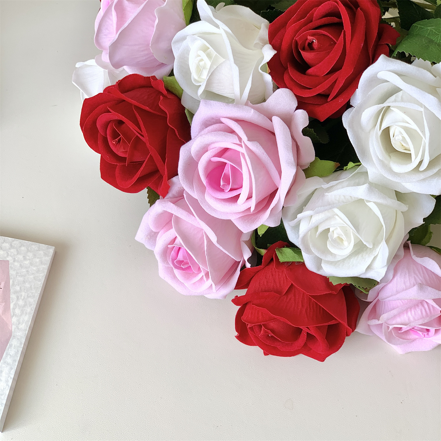 仿真花DIY发饰配件/仿真花/5朵塑膠花/假花/假花批发细节图