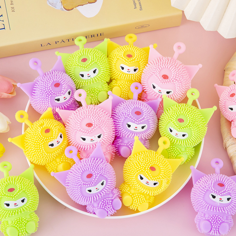 Stress-relieving hanging rope, Kuromi glowing toy, Sanrio Slow Rebound strawberry cartoon, cute for boys and girls to relieve stress Specification image