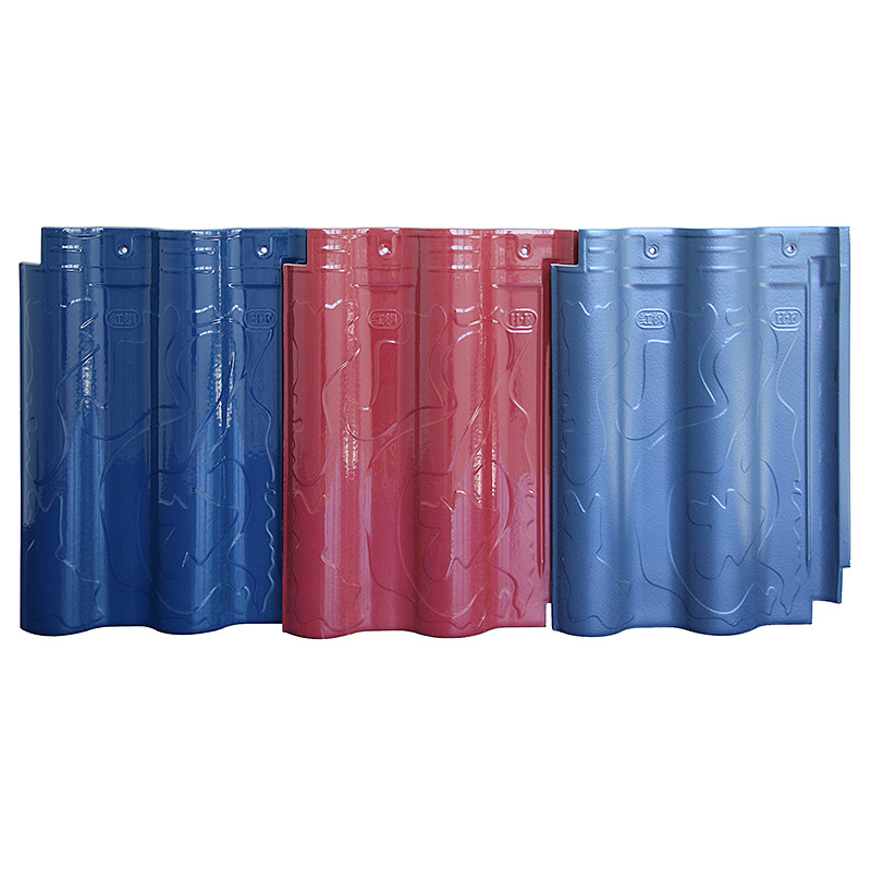 Red Maple Villa roof chain tiles, European-style roof glazed tiles, Western-style S-shaped tiles, Chinese-style antique tiles, ceramic tiles Item Picture