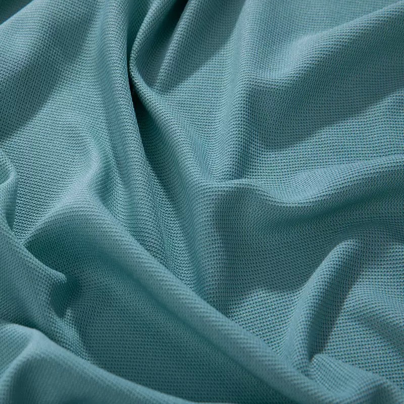 In stock: 180g full polyester bead mesh fabric, cotton-like bead knitted fabric T-shirts, POLO shirts and dresses