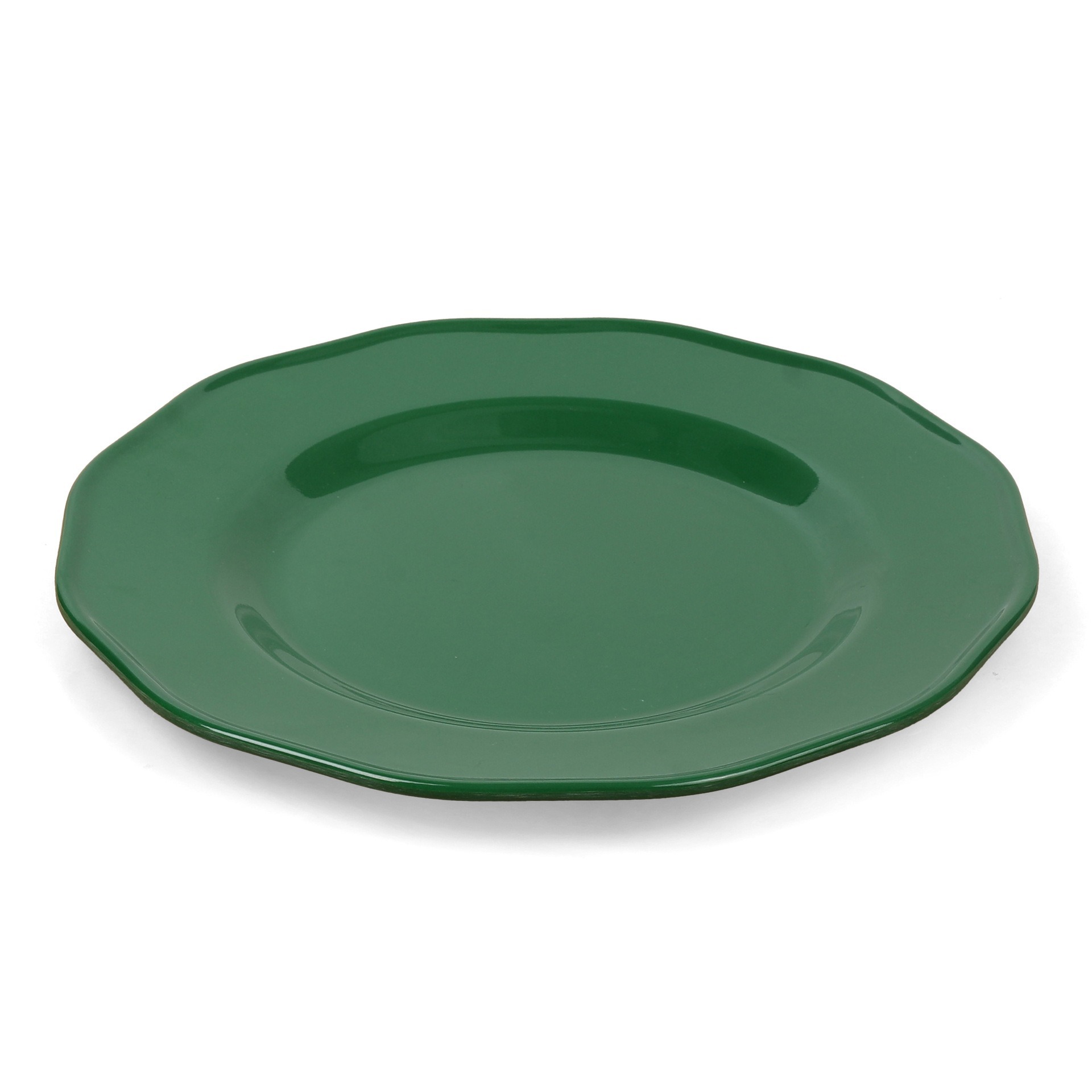 Wholesale of melamine tableware, dark green imitation porcelain, high-end round plates, flat plates, plastic plates, vegetable plates and round plates for foreign trade Specification drawing