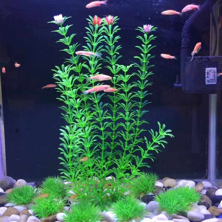 鱼缸装饰塑料水草仿真软体植物花草摆件水族箱造景批发仿真造景