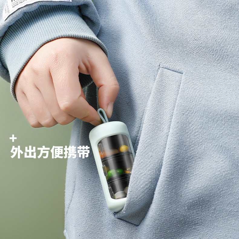 药盒便携式3格装药丸收纳盒大容量迷你随身旅行装药小巧密封盒产品图