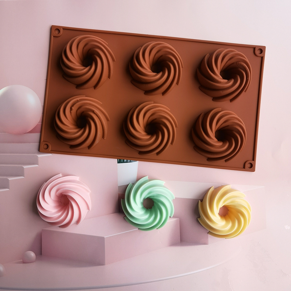 Silicone spiral-shaped dessert molds, cookie baking tools, Easter baking trays, candle molds, letter printing modules, multi-purpose kitchenware
