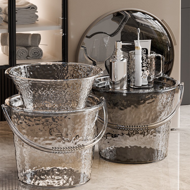 冰裂纹水桶家用卫生间浴室多件套加厚手提带盖学生宿舍脸盆套装