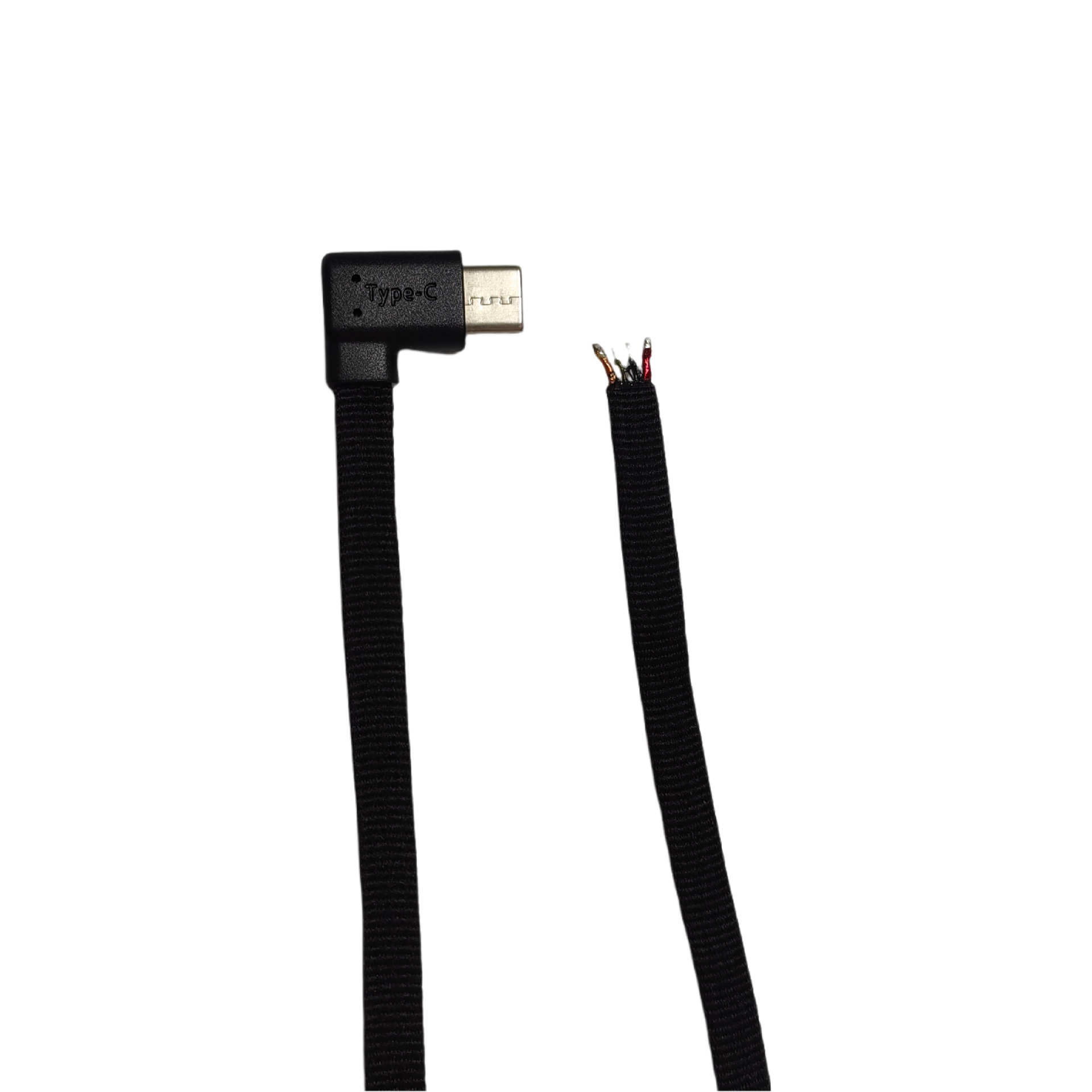 Customized braided TYPE-C 90-degree elbow charging cable flat wire 5V2A high-current heating element power cord factory Item Picture