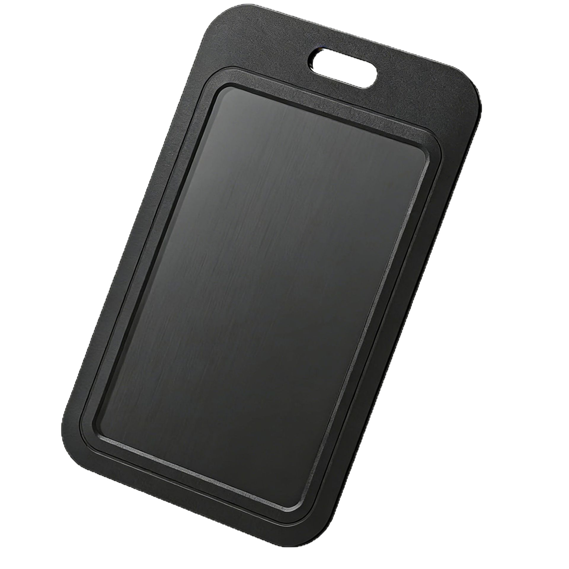 Oval with a back clip, retractable ID card holder, keychain, double-sided work ID card, black push-fit card holder set Item Picture