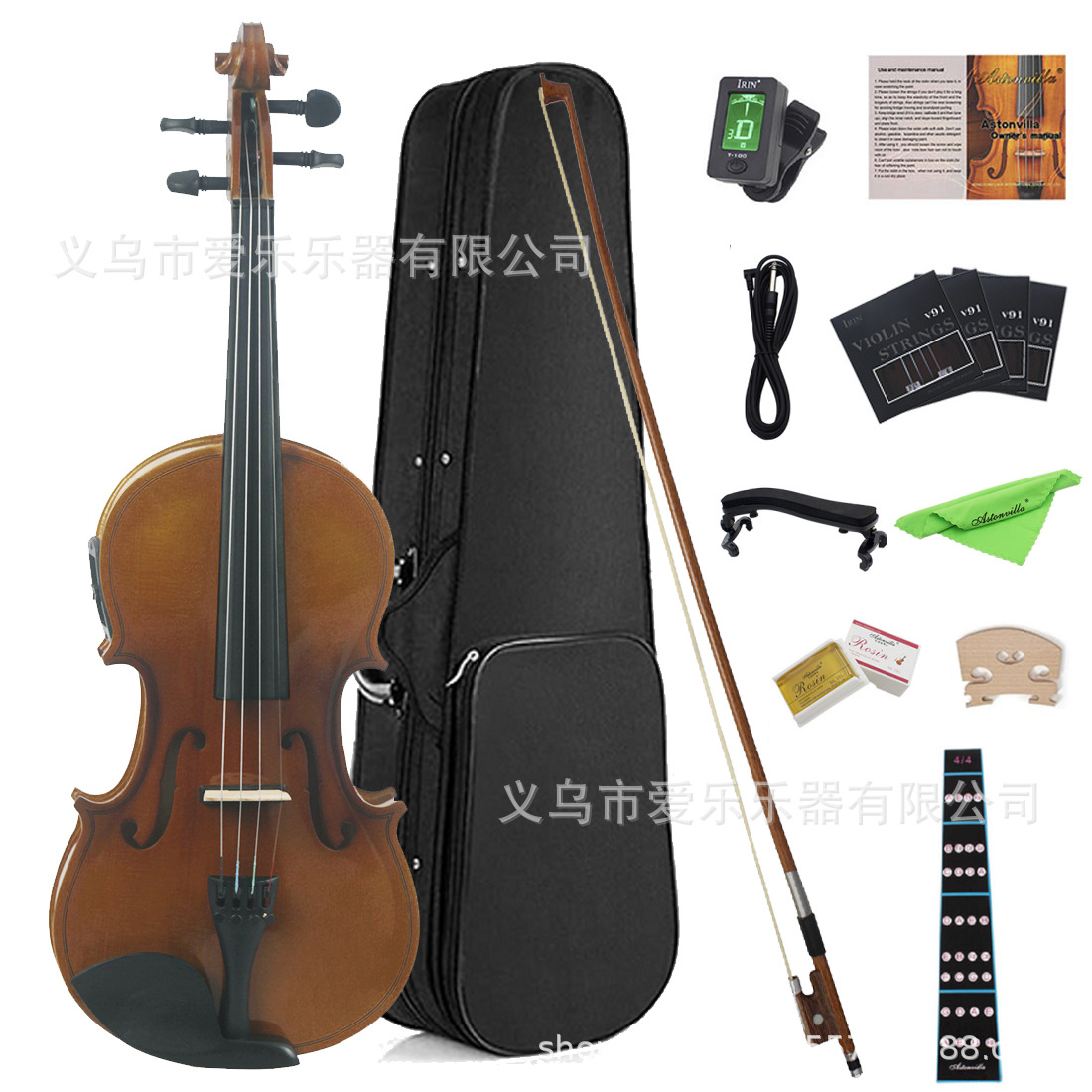 Crossover eq violín 4/4 retro light viola madera sólida electroacústica violín para principiantes violín artesanal para adultos