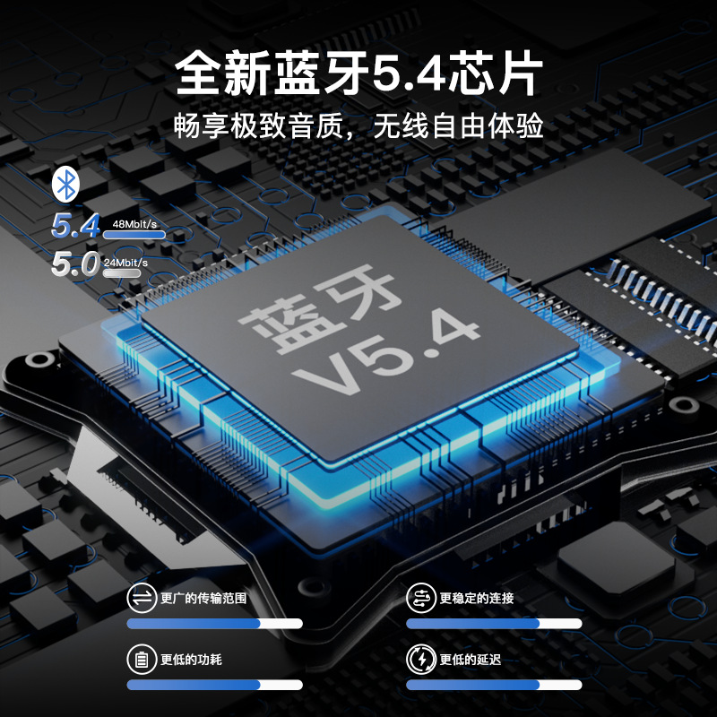 Cross-border smart headphones for foreign trade, AI translation, multi-functional alarm clock, digital display, ear compartment, wireless Bluetooth headphones Item Picture