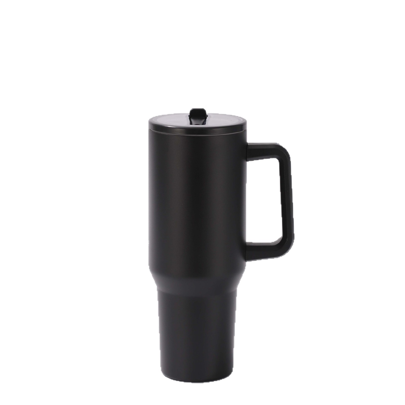 40oz304不锈钢手柄汽车杯纯色吸管保温水杯大容量保冷冰霸杯批发白底实物图