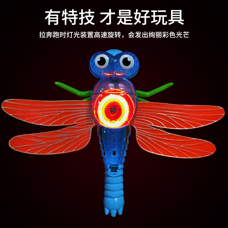 Luminous drawstring dragonfly rebound sliding simulation two-winged dragonfly insect play night market street stall children's gift wholesale Application Scenario