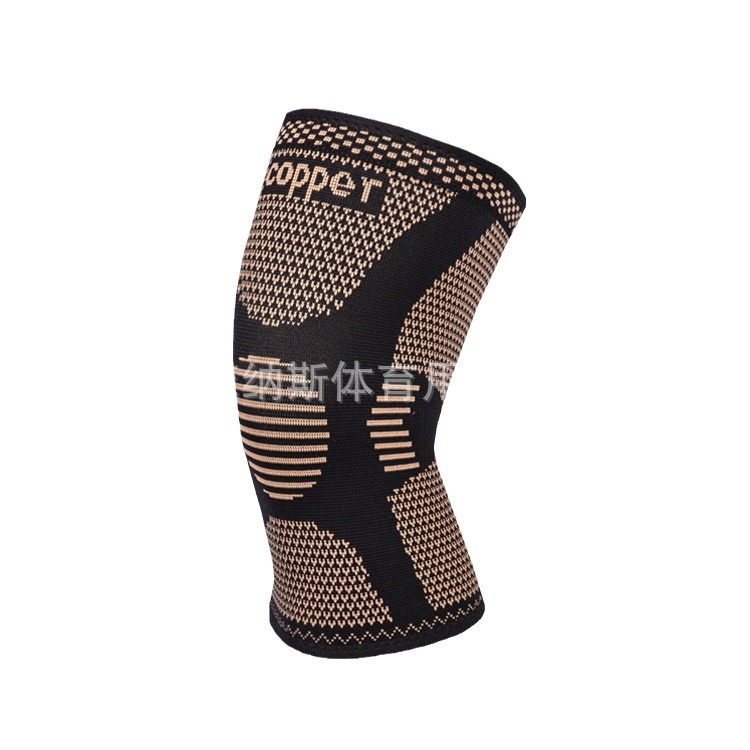 Copper fiber knee pads, universal for running, basketball, copper ion knee pads, antibacterial, deodorizing, warm, and for cold legs Item Picture