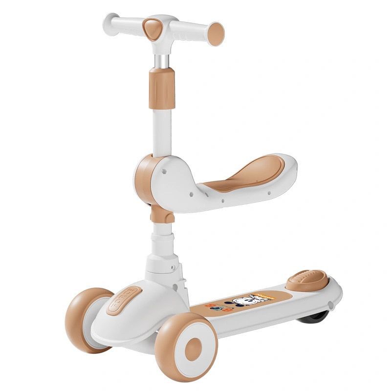 A wide and thick three-in-one yo-yo scooter for children aged 1-3 to 6-12, suitable for riding and pedal-mounted Item Picture