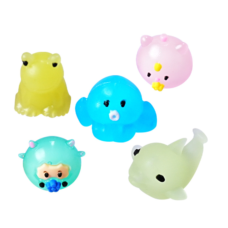 Surprise luminous blind bag small toys, small animals, mini independent packaging, three-dimensional model, luminous simulation cartoon, random Item Picture