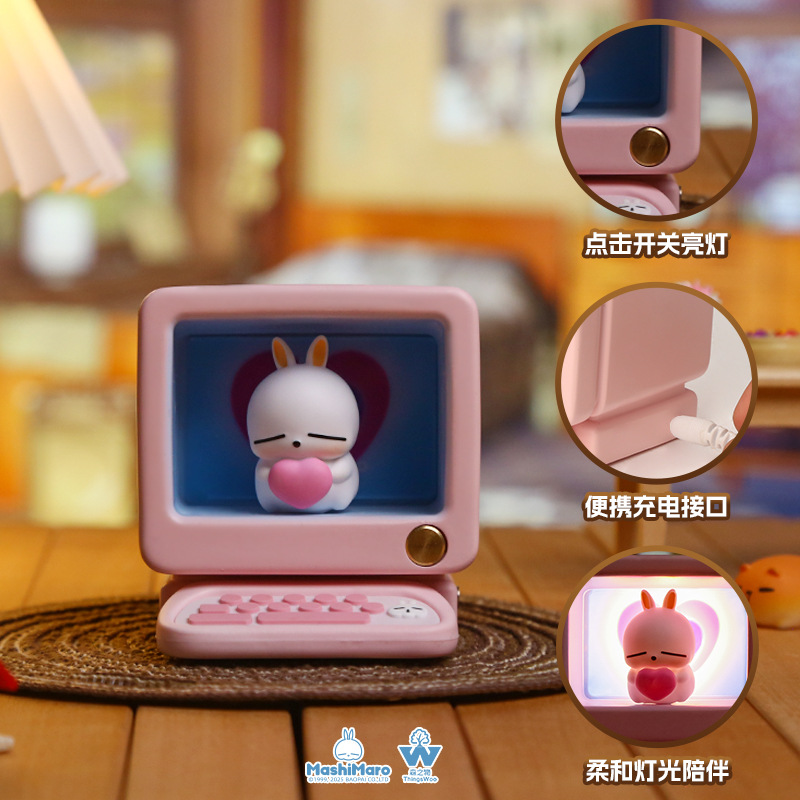 hellokitty Hatsune Miku pendant material package, featuring cute cartoon rabbits and retro computer-shaped ornaments Application Scenario