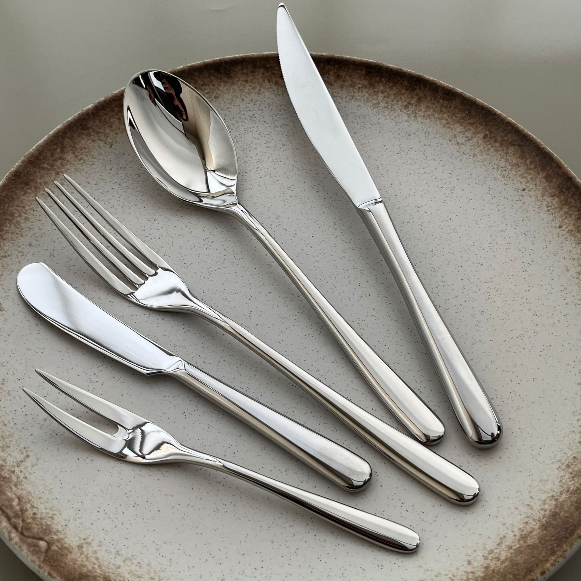 304加厚西餐牛排刀叉勺 家用高档酒店餐厅甜品咖啡勺调羹汤勺批发