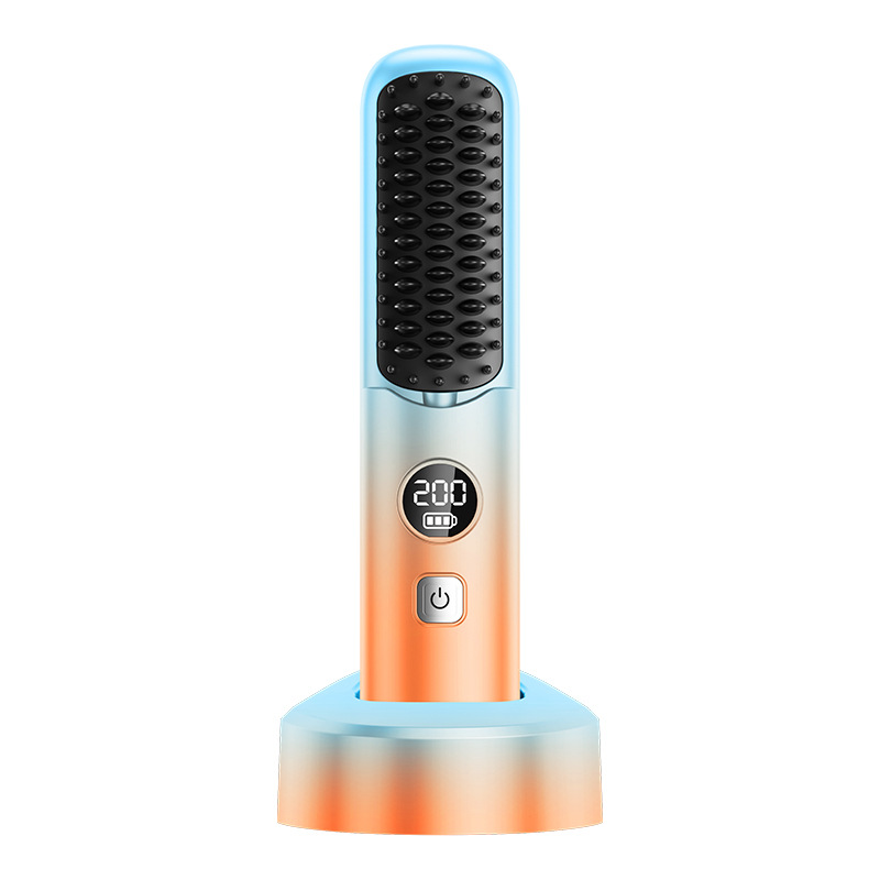 New wireless hair straightening and curling digital display rechargeable mini portable curling iron, hair straightening device and dual-purpose hair straightening comb Application Scenario