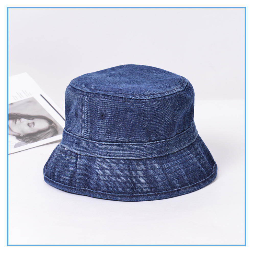 Japanese-style retro washed denim fisherman hat for girls, Korean-style trendy autumn sun protection and face enhancement small bucket basin hat Application Scenario