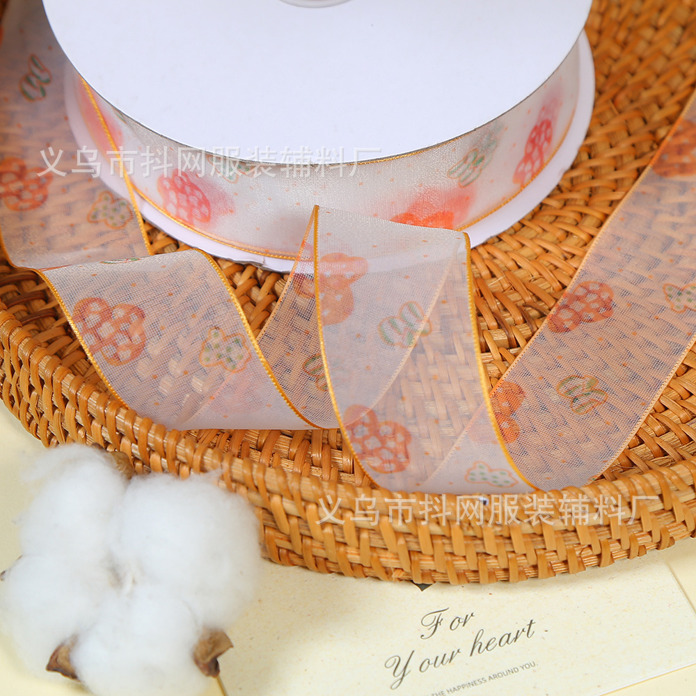 3.8cm color mesh cinta de flores pastel de cumpleaños caja de regalo de dibujos animados embalaje cinta de hilo diy decoración Application Scenario