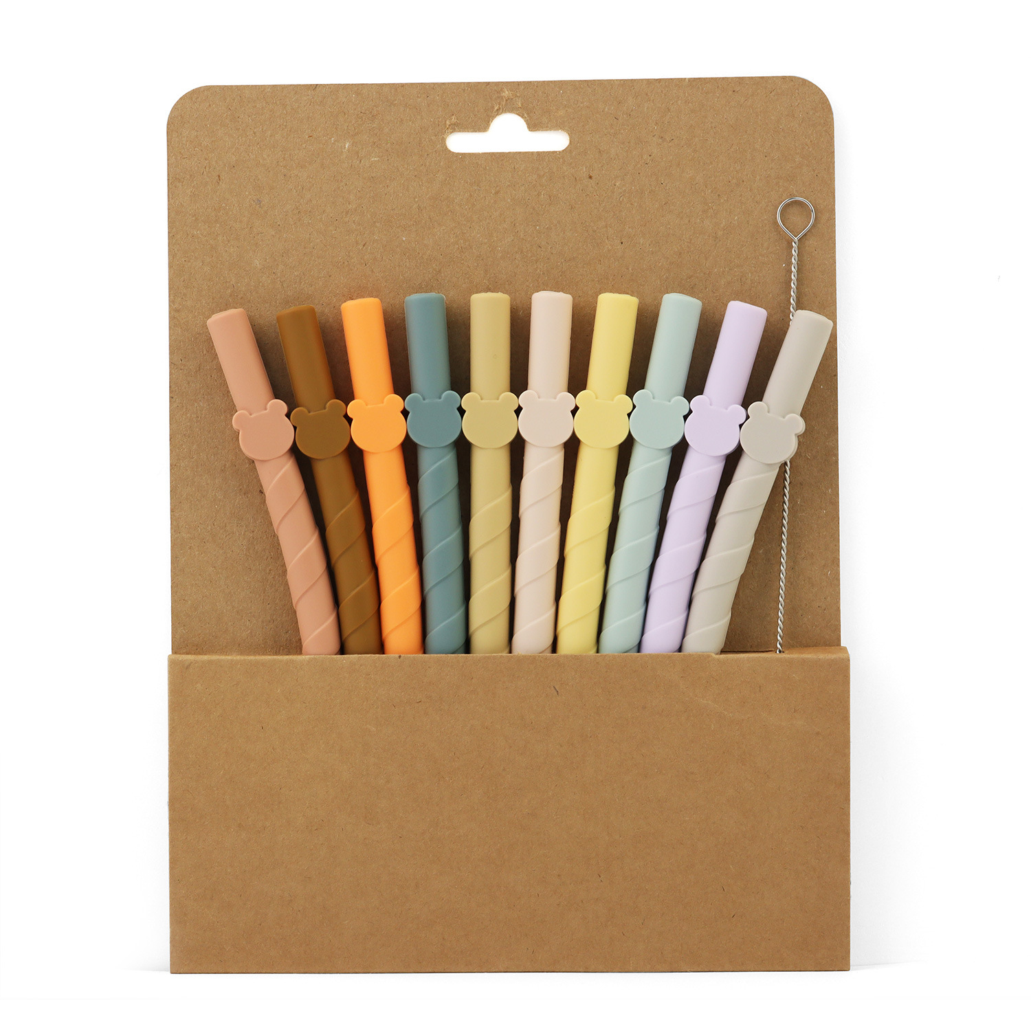 Colorful silicone straws are reusable, universal cup mouth straight tubes, creative household milk tea beverage straws, food grade Item Picture