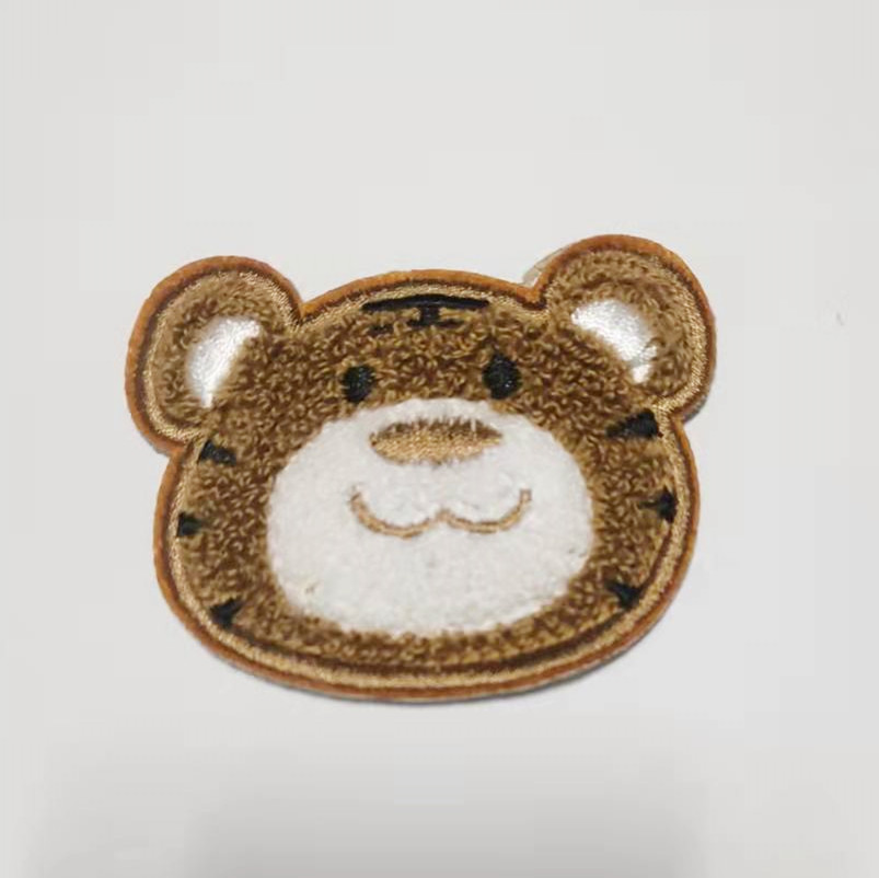 diy towel embroidery Korean bear head stickers, large cute little rabbit computer embroidery cartoon patch stickers Item Picture