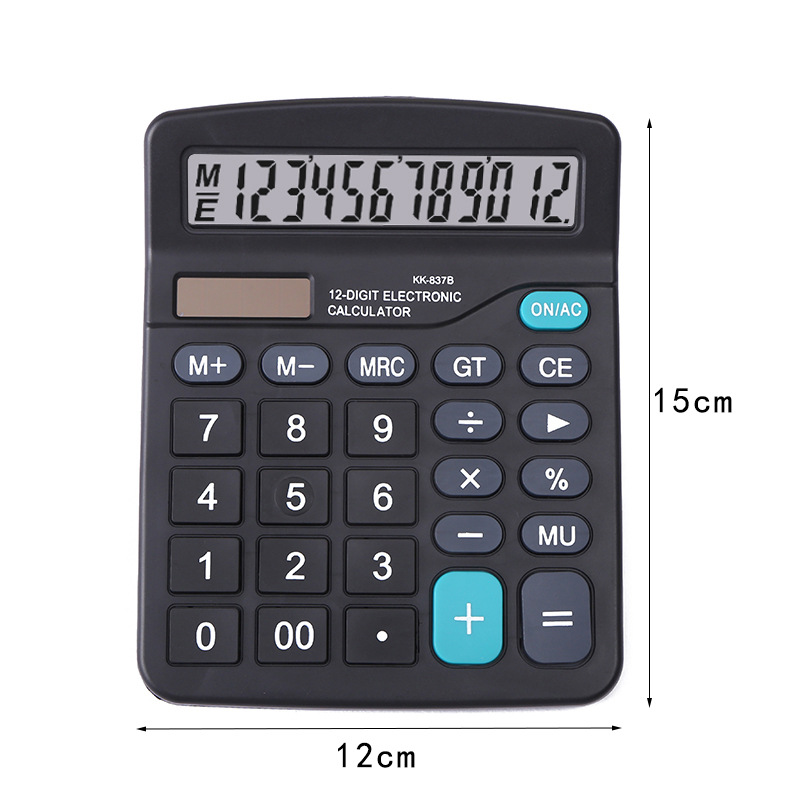 KK-837B manufacturer wholesale 12-digit multi-functional office calculator, office and financial key desktop calculator Item Picture