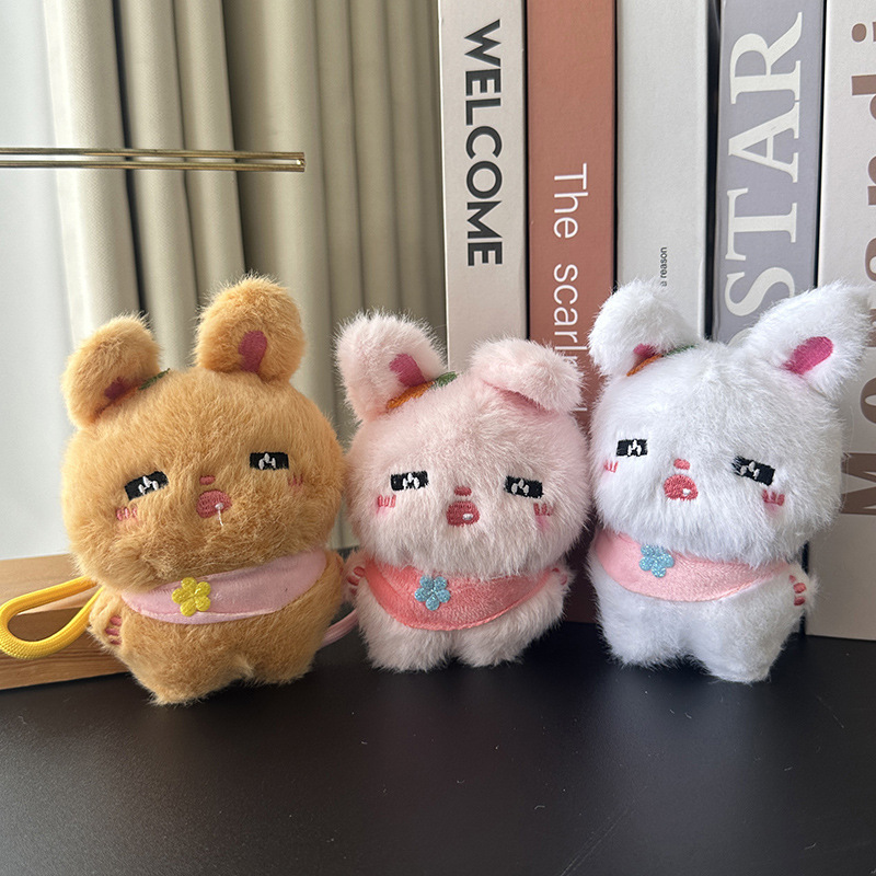 Cute and adorable adorable chiffon dress, little rabbit pendant, plush toy doll, bag, hanging decoration, keychain, Rag Doll