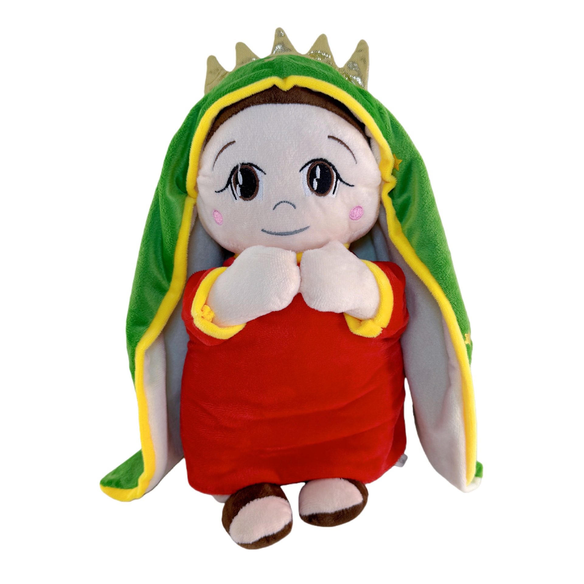 New cross-border breathing soothing electric plush doll, sound and light soothing doll, lulling tool, early education music toy Item Picture