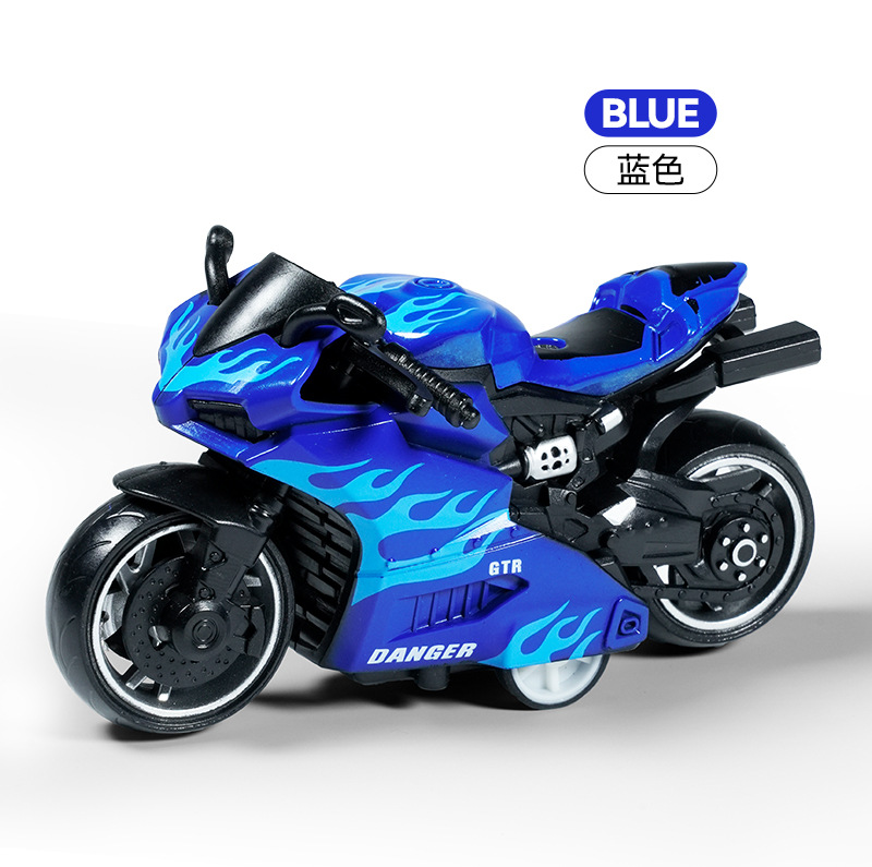 Cross-border mini children's simulation toys, alloy rebound durable motorcycle racing model ornaments, claw machine gifts Specification image