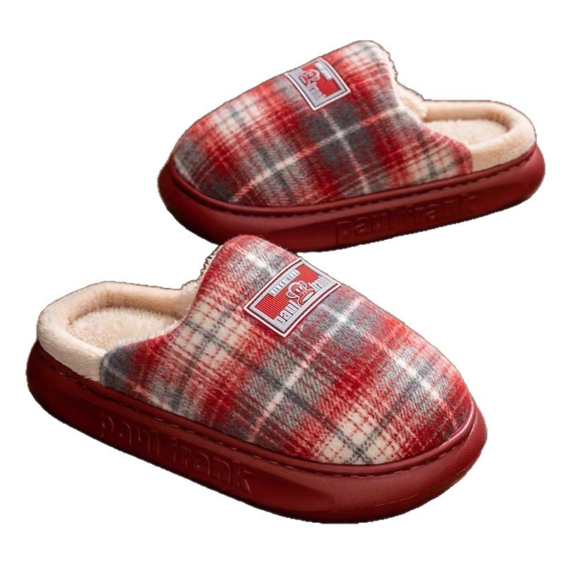 Big Mouth Monkey brand cotton slippers Winter new indoor home warm and anti-slip thick slippers for couples and women Item Picture