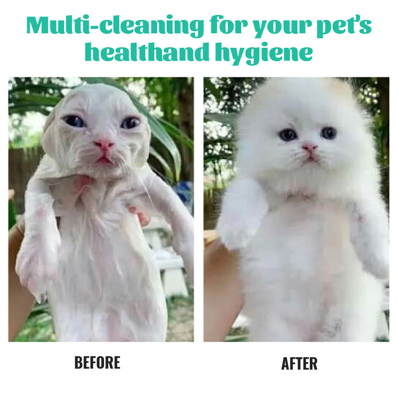 Customized bath bubble sheets for pet bathing and cleaning, softening hair source factory, exclusively for cross-border export Specification image