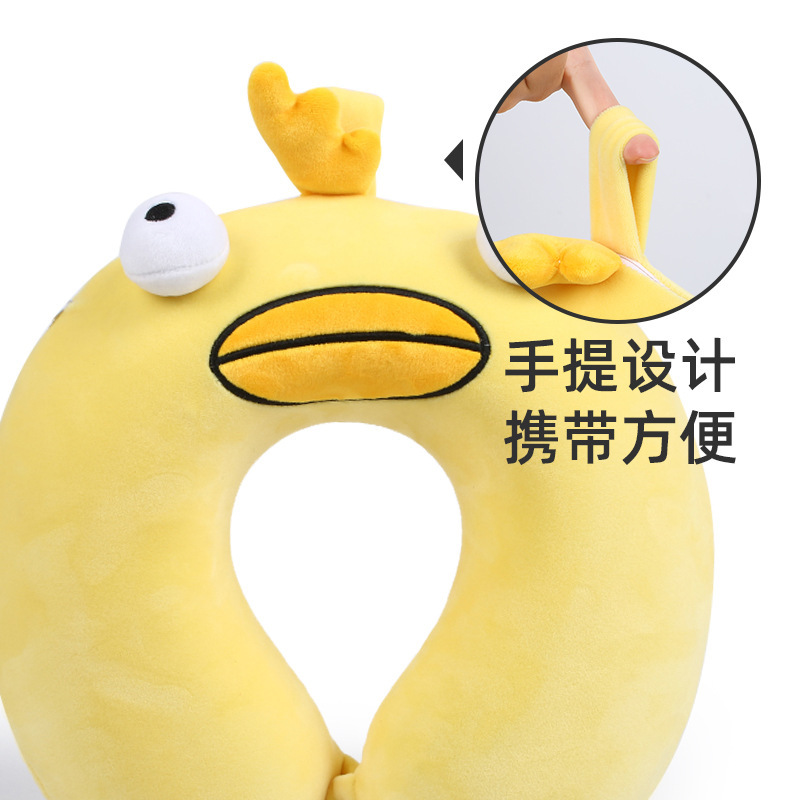 U-shaped pillow, memory foam, cross-border wholesale, cartoon office neck pillow, airplane travel pillow, cute cervical design Application Scenario