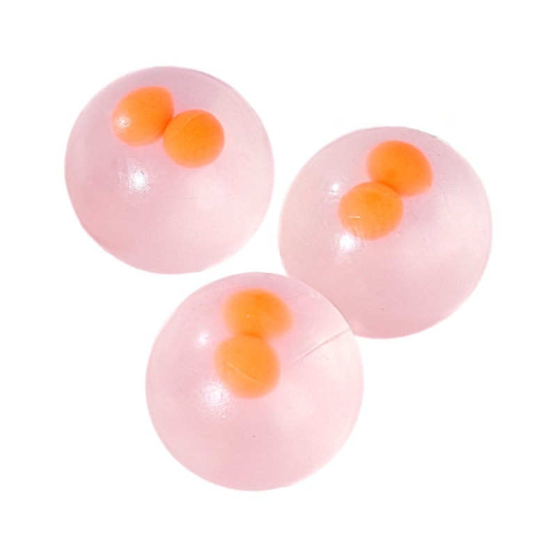 Double Yellow Egg Squeeze Fun Stress-relieving Toy, Sticky Fun Transparent Egg Release Water Ball, a popular and best-selling stress-relieving gadget Item Picture